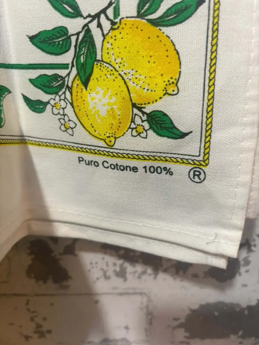 VtG  New Italy LIMONCELLO MonveniR Italian Recipe decor 22x 35 in. 100% cotton
